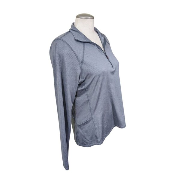 Kerrits Foundation Base Layer Top Womens L Gray 1/4 Zip Long Sleeve Equestrian - Picture 4 of 11